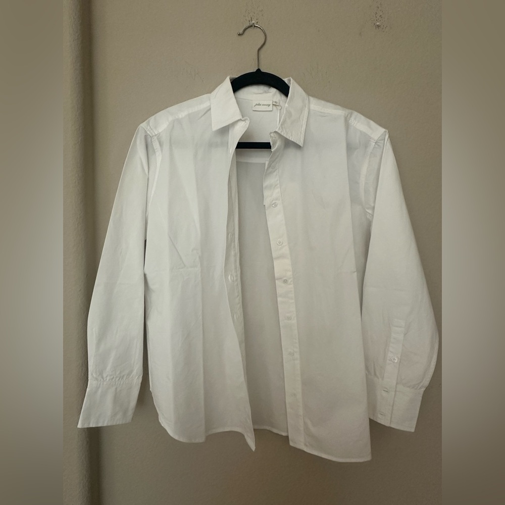 BNWT Julia Amory Carolyn button down shirt in Blanc/white size S - Picture 4 of 6